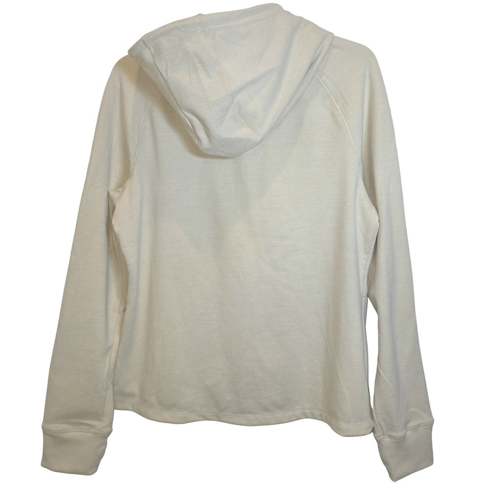 Avalanche Double Peached Hoodie Full Zip Jacket Womens Large Beige Fleece $98 - Picture 4 of 12